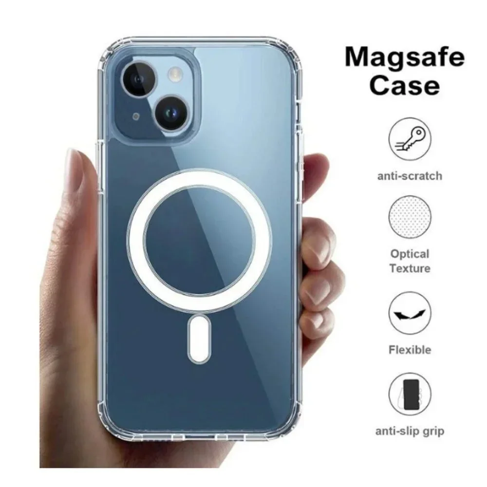 Remax MagSaf magnetic charging transparent iPhone 14 Plus Clear Creative Case
